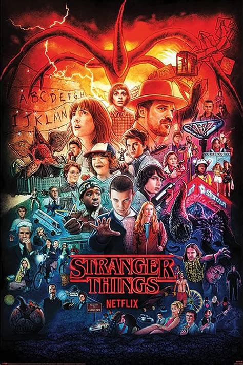 Amazon.com: Stranger Things 1-4 – Póster de programa de televisión ...