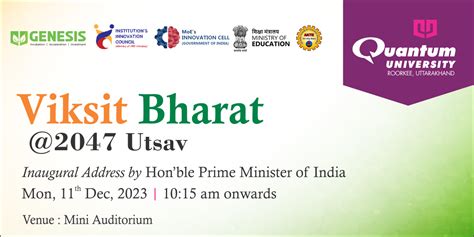 PM Modi Initiative : Participate at Viksit Bharat 2047 on December 11