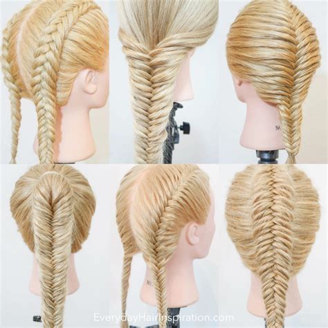 French Fishtail Braid Steps