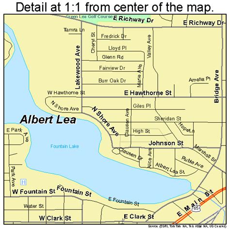 Albert Lea Minnesota Street Map 2700694