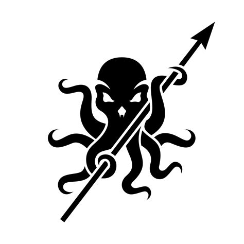 Black Kraken skull logo template 7956815 Vector Art at Vecteezy