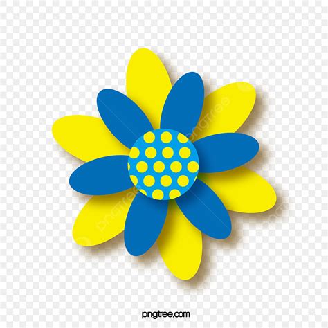 Blue And Yellow Flowers Clipart Free | Best Flower Site