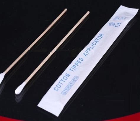 Disposable Sterile Wooden Cotton Applicator Stick for 150*22mm - China ...