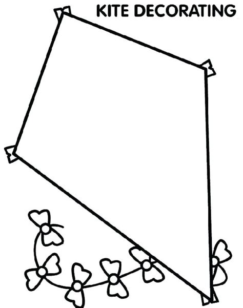 Kite Shape Coloring Page Coloring Pages