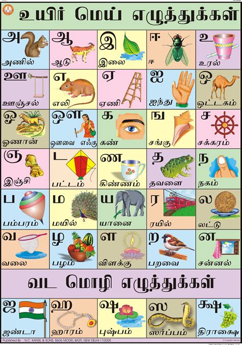 Full Color Laminated Paper Tamil Alphabet Chart, Size: 70X100, Rs 140 ...