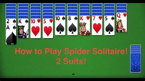 How To Play Spider Solitaire 2 Suits! Playing Solitaire Online and Card ...