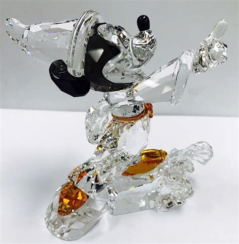 SWAROVSKI CRYSTAL WALT DISNEY MICKEY MOUSE FIGURINE MAGIC SORCERER ...