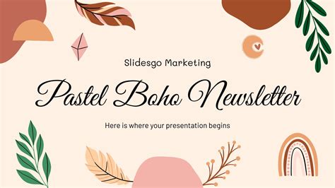 Pastel Boho Newsletter | Google Slides & PowerPoint template