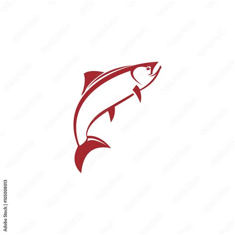 salmon fish logo Stock Vector | Adobe Stock