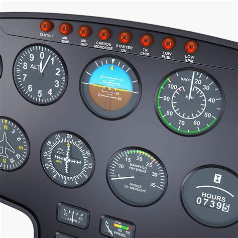 Aircraft Instrument Panel V 1 - 3D Model by Zurel