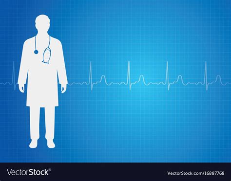 Medical background with doctor Royalty Free Vector Image