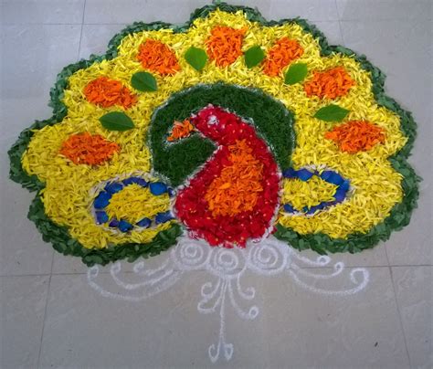 Pin by priyanka on Flower-dec | Rangoli designs flower, Flower rangoli ...