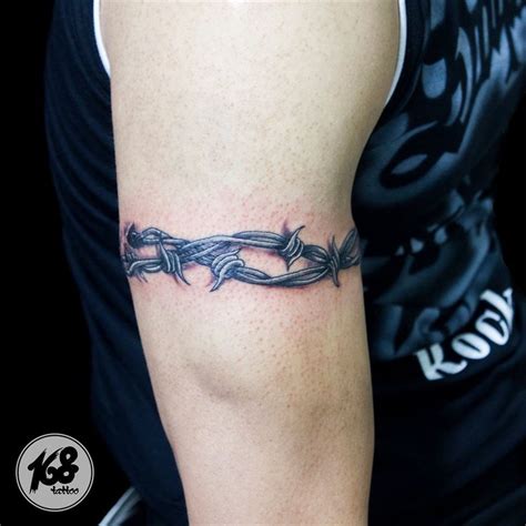 Discover more than 62 barbed wire tattoo forearm latest - in.cdgdbentre