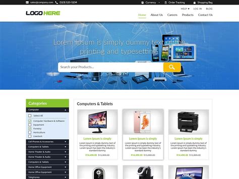 free ecommerce website templates | free psd design