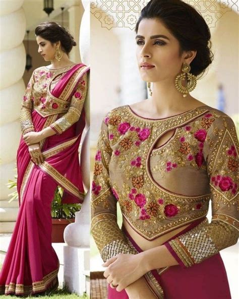 41 Striking boat neck blouse designs for sarees | Bling Sparkle