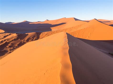 Sunrise at Dune 45 in Namib Desert, Namibia. Stock Photo - Image of ...