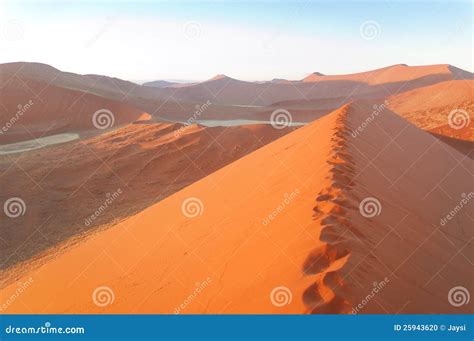 Sunrise in Namib Desert Dunes Stock Photo - Image of light, africa ...