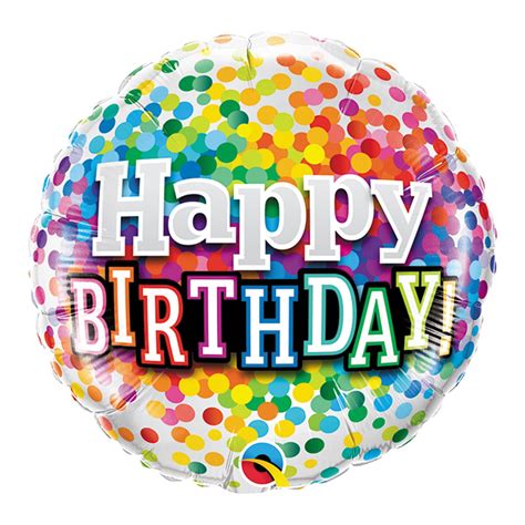 Happy Birthday Colorful Confetti Foil Balloon (With images) | Happy ...