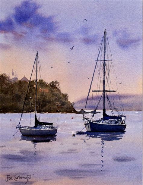 Watercolor Paintings Boats and the Sea Gallery: Seascapes | Watercolor ...