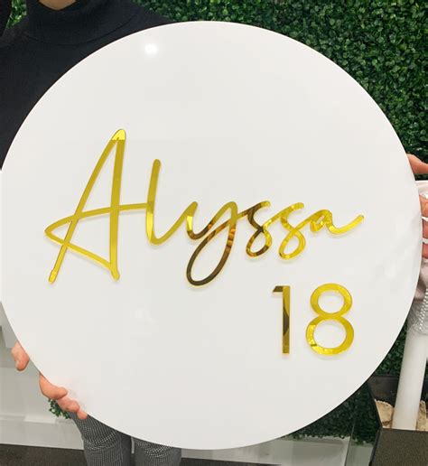 Round Sign 50cm – Alyssa - Giftables