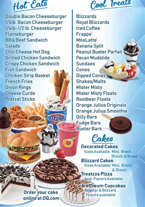 Dairy Queen Menu Prices 2023 - Full Menu with Prices - DQ Menu