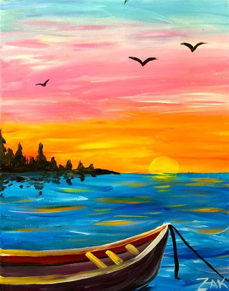 Pin by mama gg on Painting ~ Summer Paintings | Sunset painting, Canvas ...