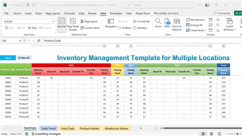 Inventory Management Template for Multiple Locations - YouTube