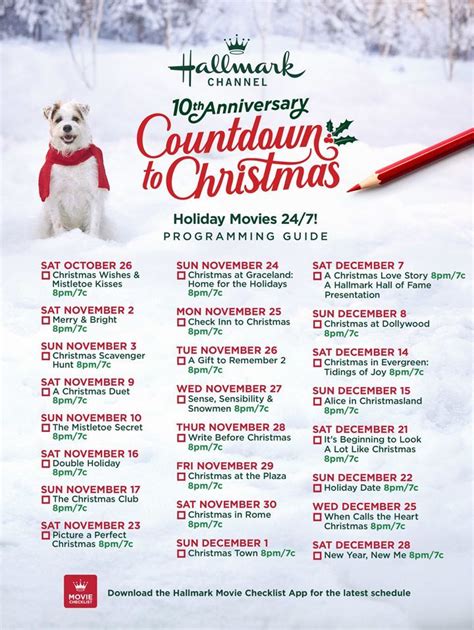 Printable Hallmark Christmas Movies 2022 - Printable Calendars AT A GLANCE