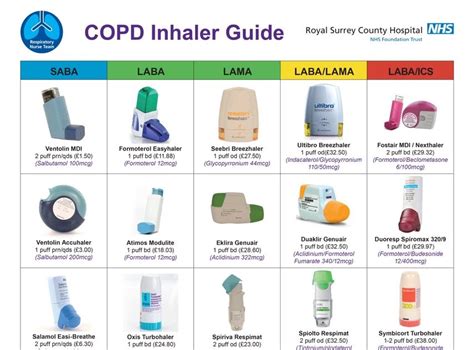 Copd Medications Inhaler Colors Chart - Copd Inhalers Chart Uk - Kronis ...