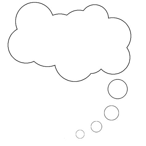 a thought bubble with two bubbles in the shape of a cloud on top of it