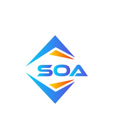 SOA abstract technology logo design on white background. SOA creative ...