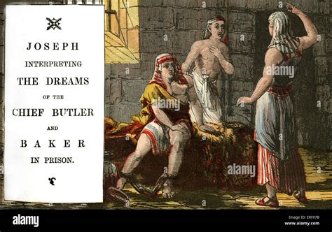 Genesis 40: Joseph interpreting the dreams of the chief butler and ...