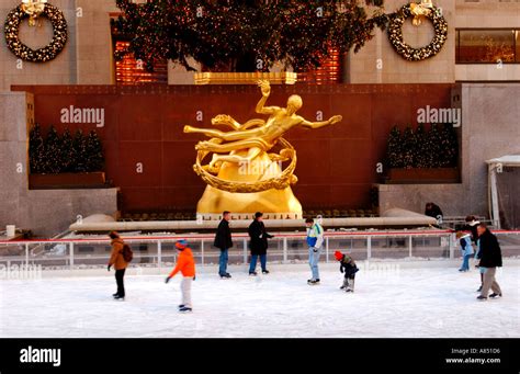 Ice-skating Rink, Christmas, Prometheus Stock Photo - Alamy