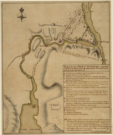 Fort Ticonderoga Battle Plan (Memory): American Treasures of the ...