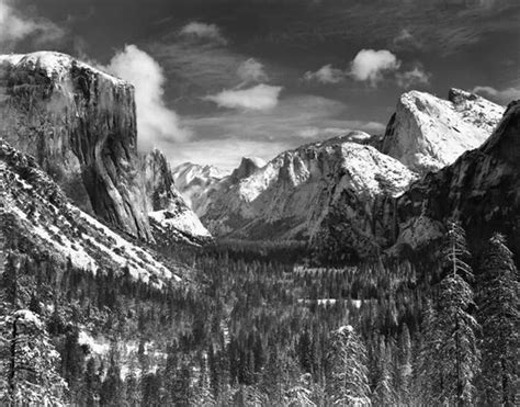 Ansel Adams Yosemite Valley Winter Snow Photography