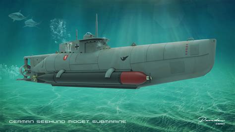 ArtStation - German U-Boat "Seehund" Midget Submarine of World War II