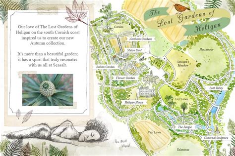 Lost Gardens of Heligan Map- http://www.seasaltcornwall.co.uk/lookbooks ...