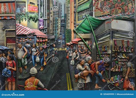 Sai Ying Pun Market Stand-out Art Editorial Stock Image - Image of ...