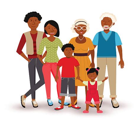 Black Family Clip Art, Vector Images & Illustrations - iStock