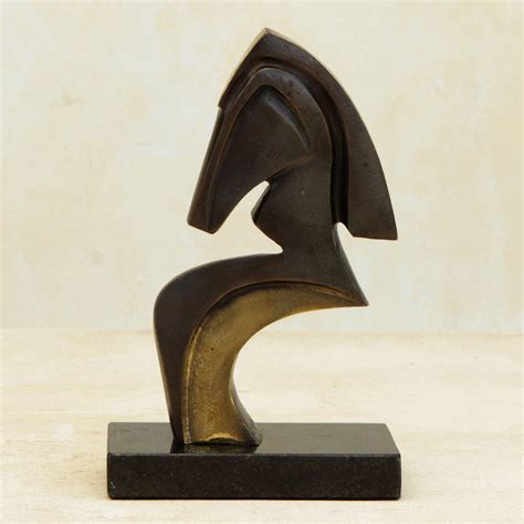 Signed Abstract Horse Sculpture in Bronze from Brazil - Abstract Horse ...