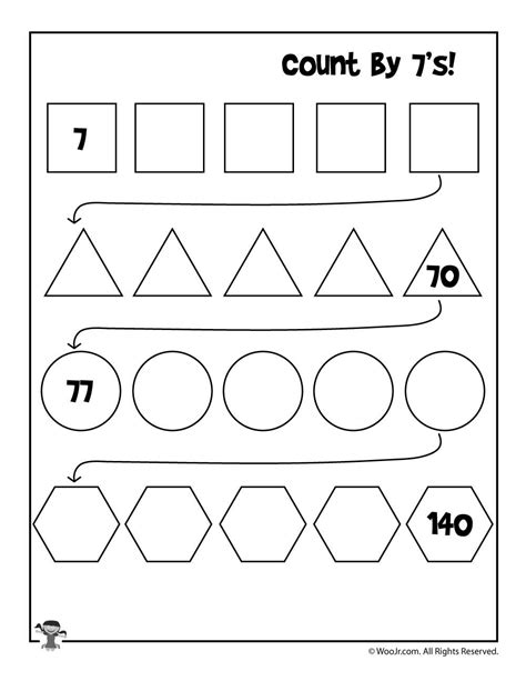 Count by 7's Worksheet | Woo! Jr. Kids Activities : Children's ...