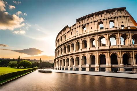 Premium Photo | The roman structure is the largest building in the world.