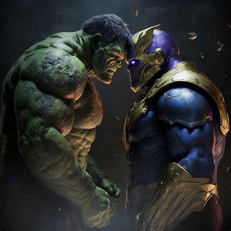 Hulk vs Thanos by Arteiaman on DeviantArt