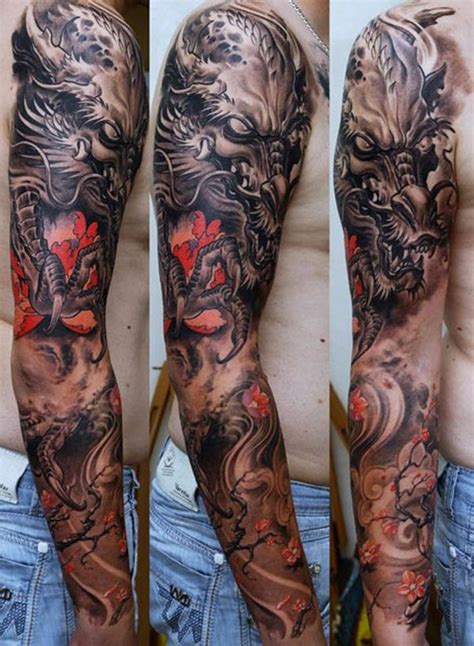 55+ Awesome Examples of Full Sleeve Tattoo Ideas | Cuded Asian Tattoo ...