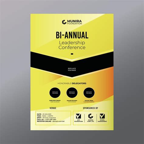 Conference Flyer Template 6725981 Vector Art at Vecteezy