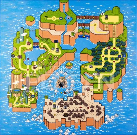 Super Mario World Map Original or Autumn Flavored - Etsy