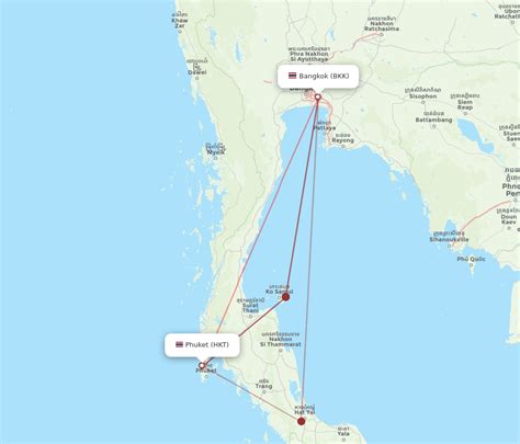 All flight routes from Bangkok to Phuket, BKK to HKT - Flight Routes