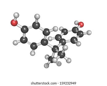 Bisphenol Molecular Structure On White Background Stock Illustration ...