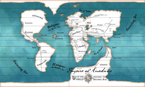 Second Age Arda World Map. By Lindëfirion. http://lindefirion.net/maps ...