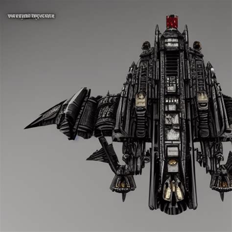 Gothic Spaceship in Warhammer 40k Style · Creative Fabrica